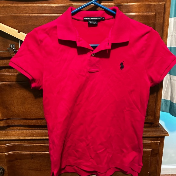 Ralph Lauren Sport Magenta Polo Shirt - Picture 2 of 4